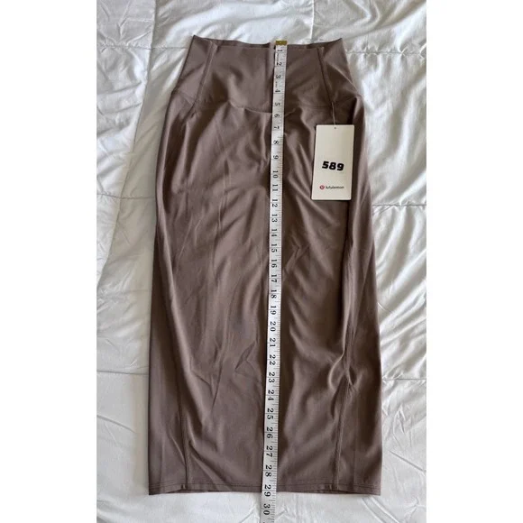 Lululemon Nulu Slim-Fit High-Rise Skirt, TPTC, Size 4, Brown Taupe Stretchy NWT